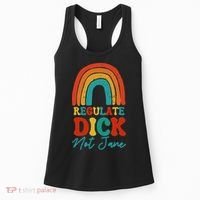 Regulate Dick Not Jane Choice Retro Rainbow Women's Tank Top thumb 0