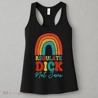 Regulate Dick Not Jane Choice Retro Rainbow Women's Tank Top thumb 3