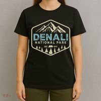 Retro Denali National Park Mountains Nature Vintage Hiking T-Shirt thumb 4