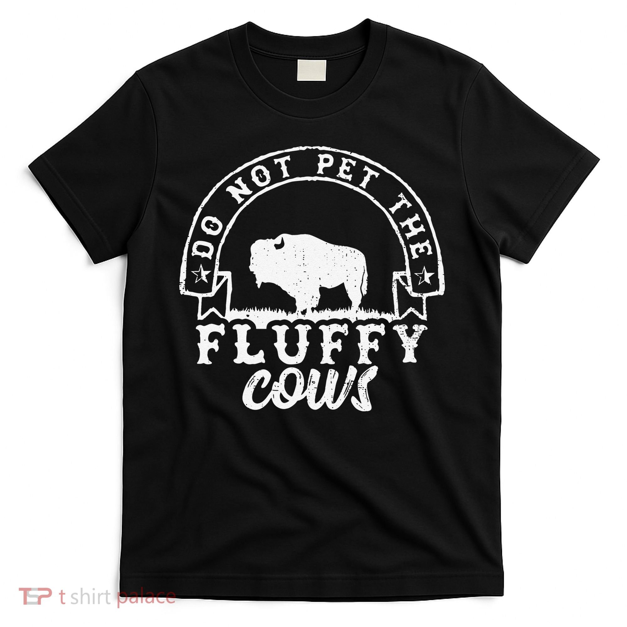 Retro Do Not Pet The Fluffy Cows Vintage Bison Buffalo T-Shirt