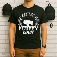Retro Do Not Pet The Fluffy Cows Vintage Bison Buffalo T-Shirt thumb 6