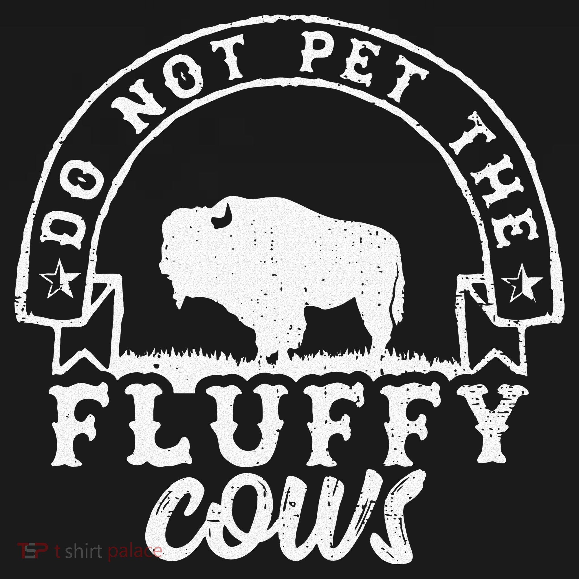 Retro Do Not Pet The Fluffy Cows Vintage Bison Buffalo T-Shirt