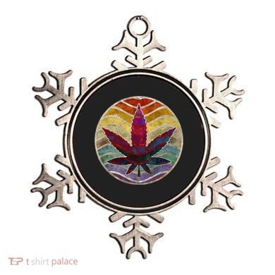 Retro Design Of Marijuana Leaf. Cannabis Weed. Ornament