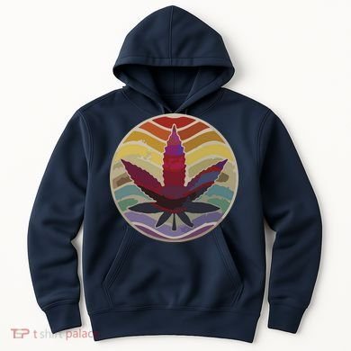Retro Design Of Marijuana Leaf, Cannabis Weed Hoodie