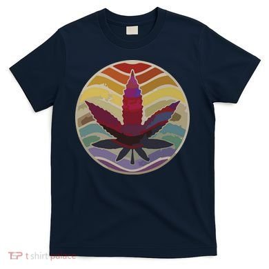 Retro Design Of Marijuana Leaf, Cannabis Weed T-Shirt