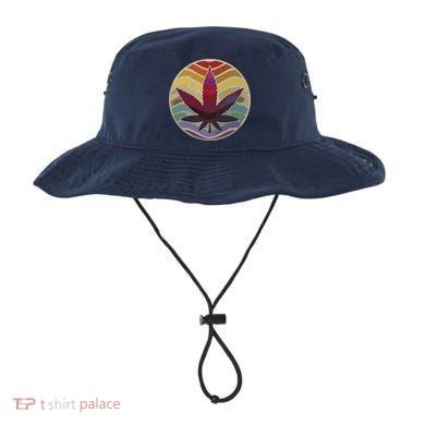 Retro Design Of Marijuana Leaf, Cannabis Weed Bucket Hat