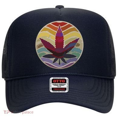 Retro Design Of Marijuana Leaf, Cannabis Weed Hat