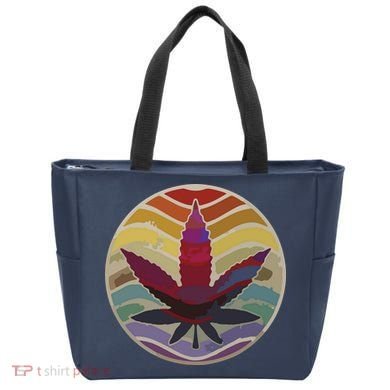 Retro Design Of Marijuana Leaf, Cannabis Weed Tote Bag