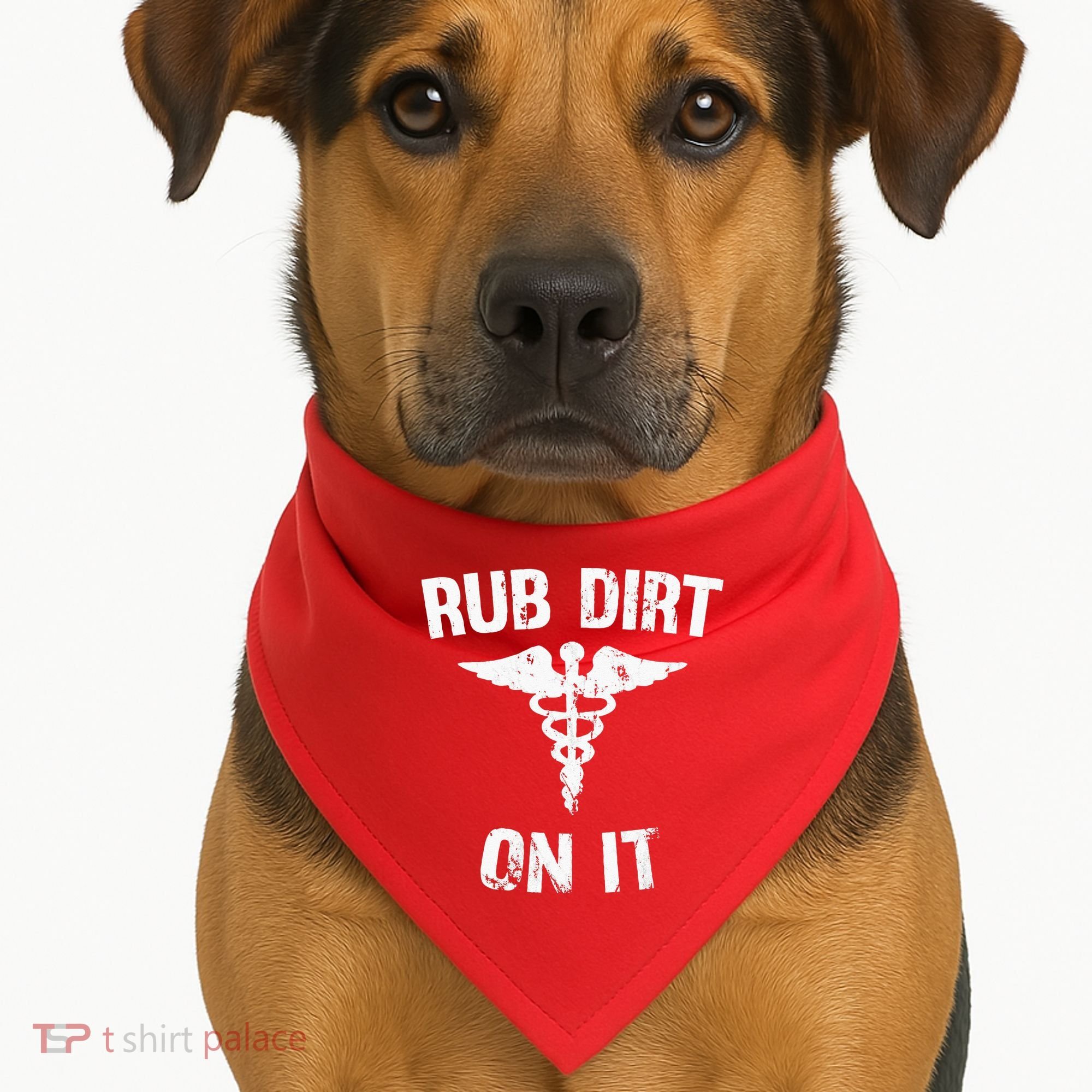 Rub Dirt On It Funny Medical USA-Made Doggie Bandana