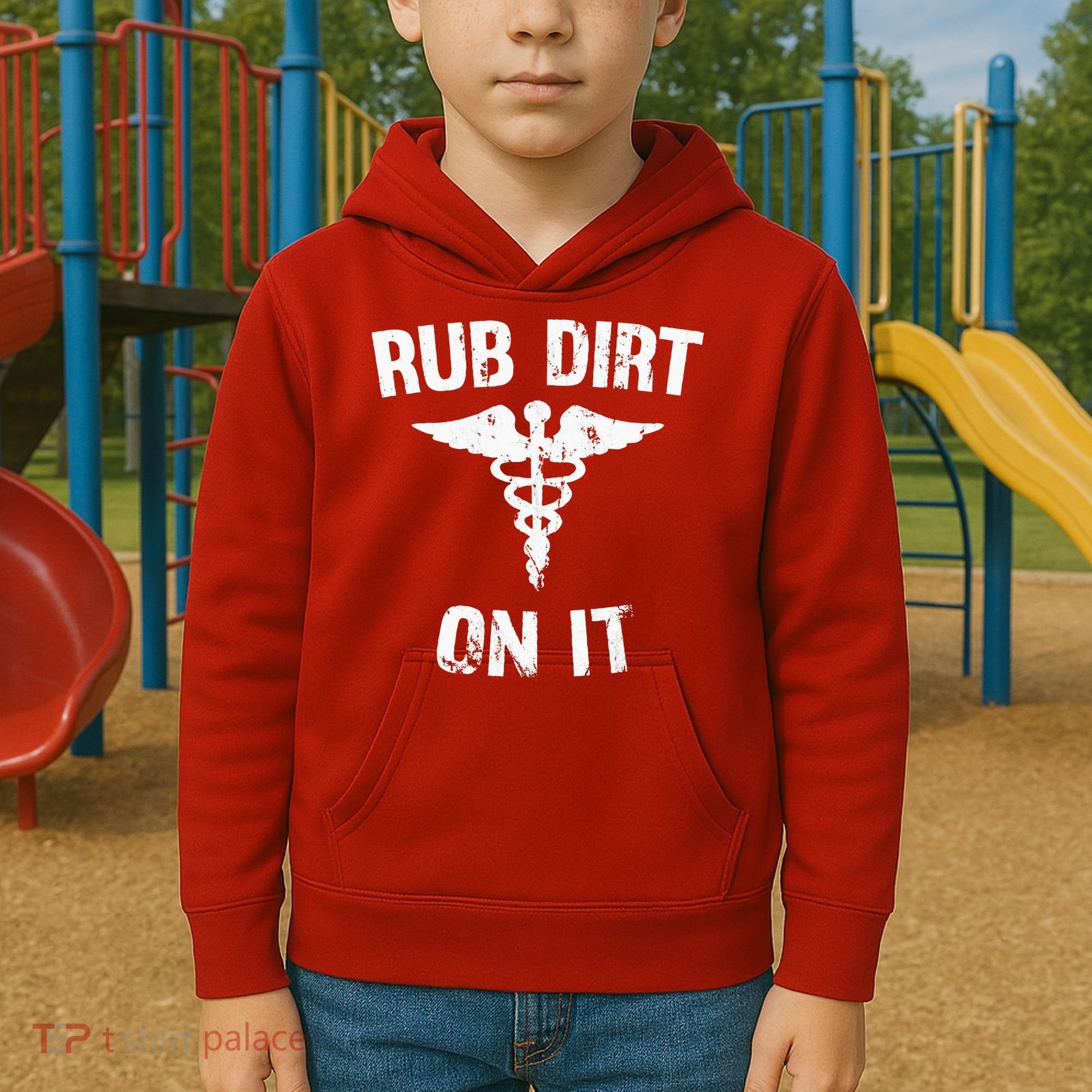 Rub Dirt On It Funny Medical Kids Hoodie