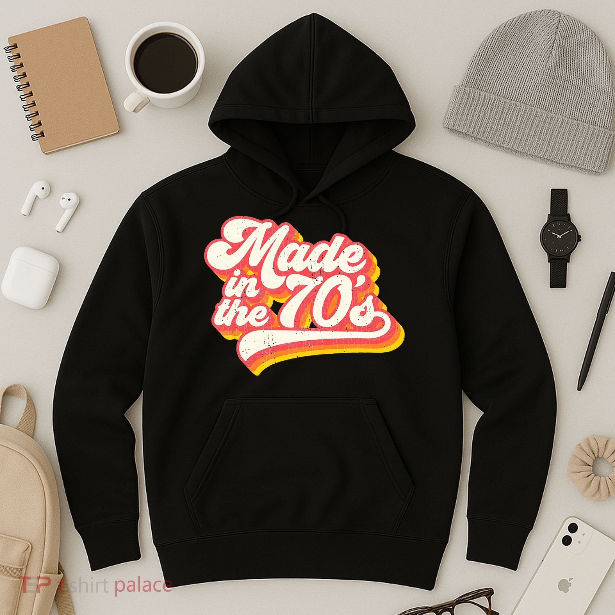 Roller Disco Outfit Retro Made In The 70s Costume Hoodie