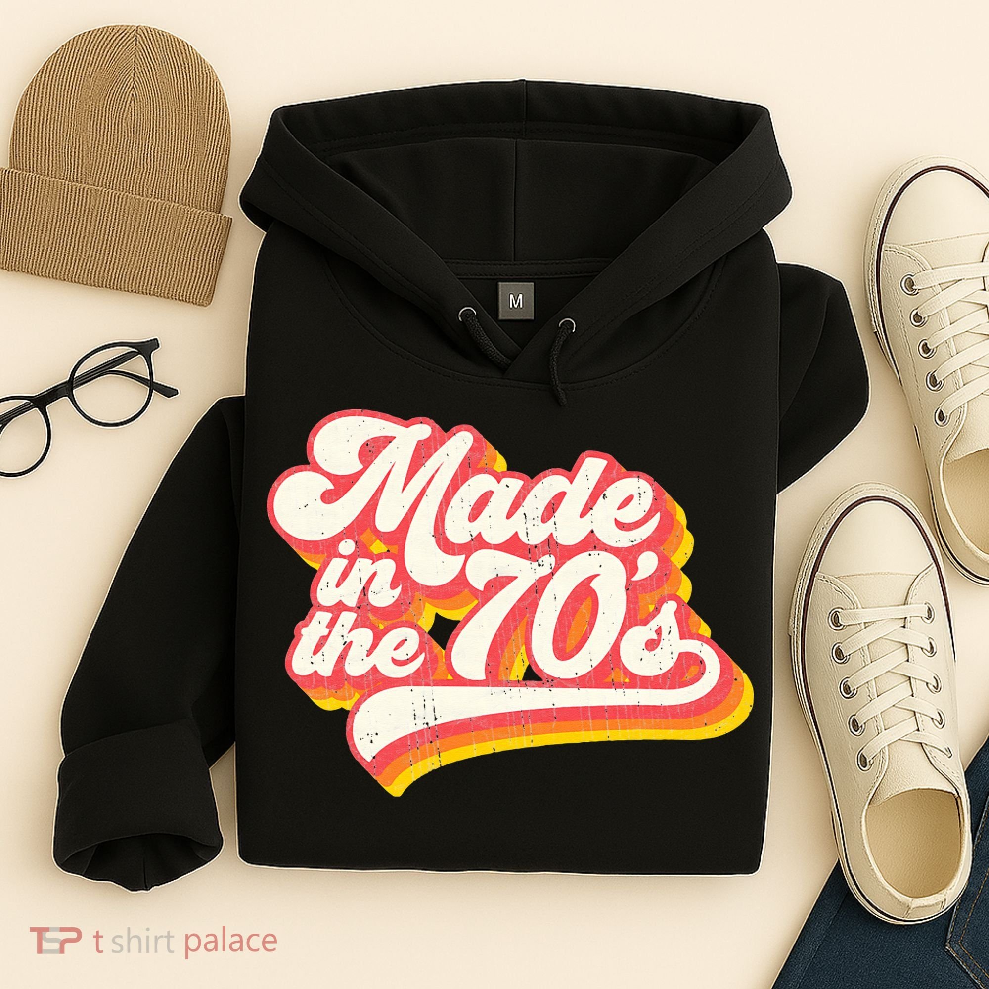Roller Disco Outfit Retro Made In The 70s Costume Hoodie