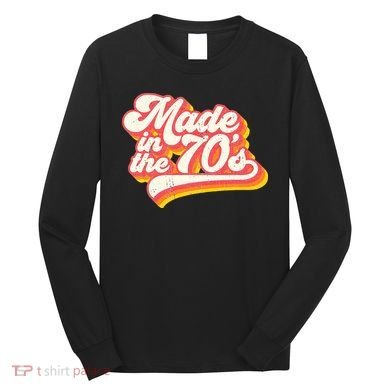 Roller Disco Outfit Retro Made In The 70s Costume Long Sleeve Shirt