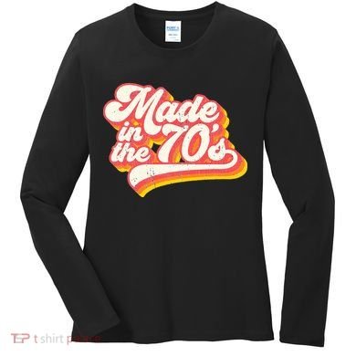 Roller Disco Outfit Retro Made In The 70s Costume Women's Long Sleeve Shirt
