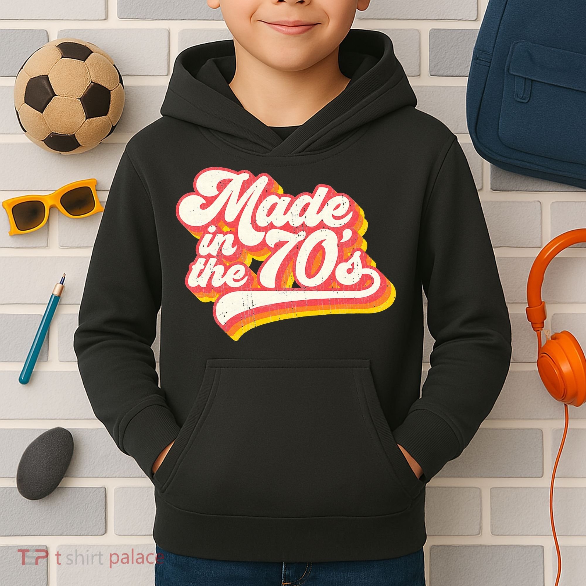 Roller Disco Outfit Retro Made In The 70s Costume Kids Hoodie