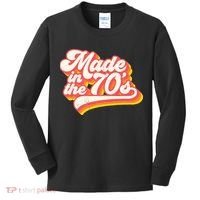 Roller Disco Outfit Retro Made In The 70s Costume Kids Long Sleeve Shirt thumb 0