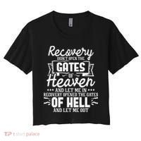 Recovery Didn't Open The Gates Of Heaven Sober Sobriety AA Women's Crop Top Tee thumb 0