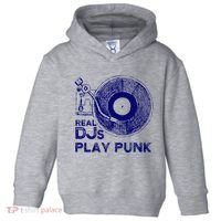 Real Djs Play Punk For Punk Dj Punk Toddler Hoodie thumb 0