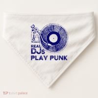Real Djs Play Punk For Punk Dj Punk USA-Made Doggie Bandana thumb 0