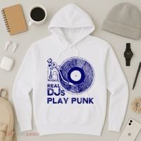 Real Djs Play Punk For Punk Dj Punk Hoodie thumb 3