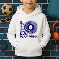 Real Djs Play Punk For Punk Dj Punk Kids Hoodie thumb 2