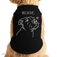 Rescue Dog Pitbull Drawing Rescue Mom Doggie Tank thumb 0