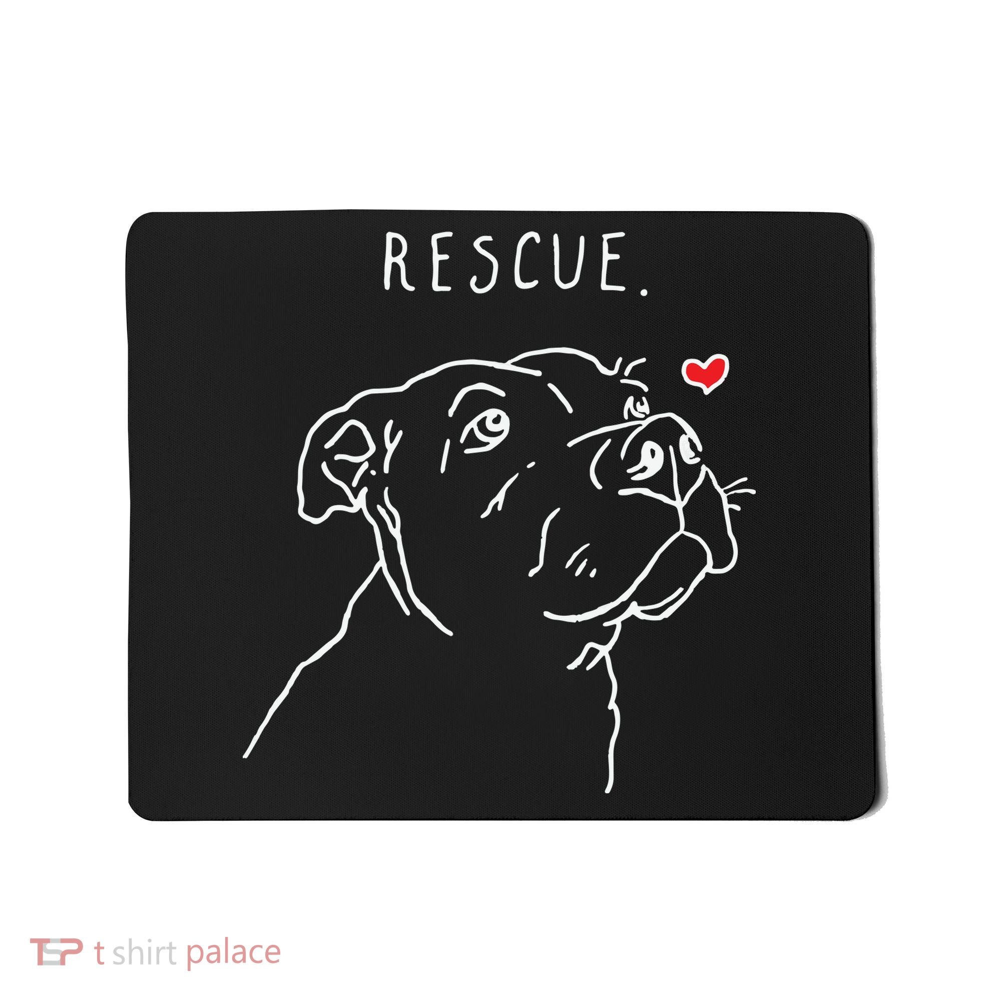 Rescue Dog Pitbull Drawing Rescue Mom Mousepad