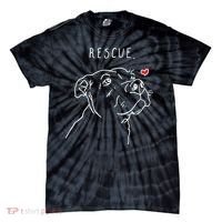 Rescue Dog Pitbull Drawing Rescue Mom Tie-Dye T-Shirt thumb 0