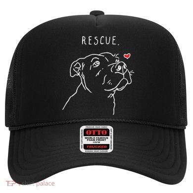 Rescue Dog Pitbull Drawing Rescue Mom Hat