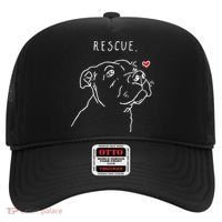 Rescue Dog Pitbull Drawing Rescue Mom Hat thumb 0