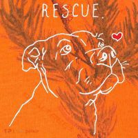 Rescue Dog Pitbull Drawing Rescue Mom Kati Licensed 12" Camo Cuffed Beanie thumb 2