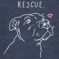 Rescue Dog Pitbull Drawing Rescue Mom Women's T-Shirt thumb 6