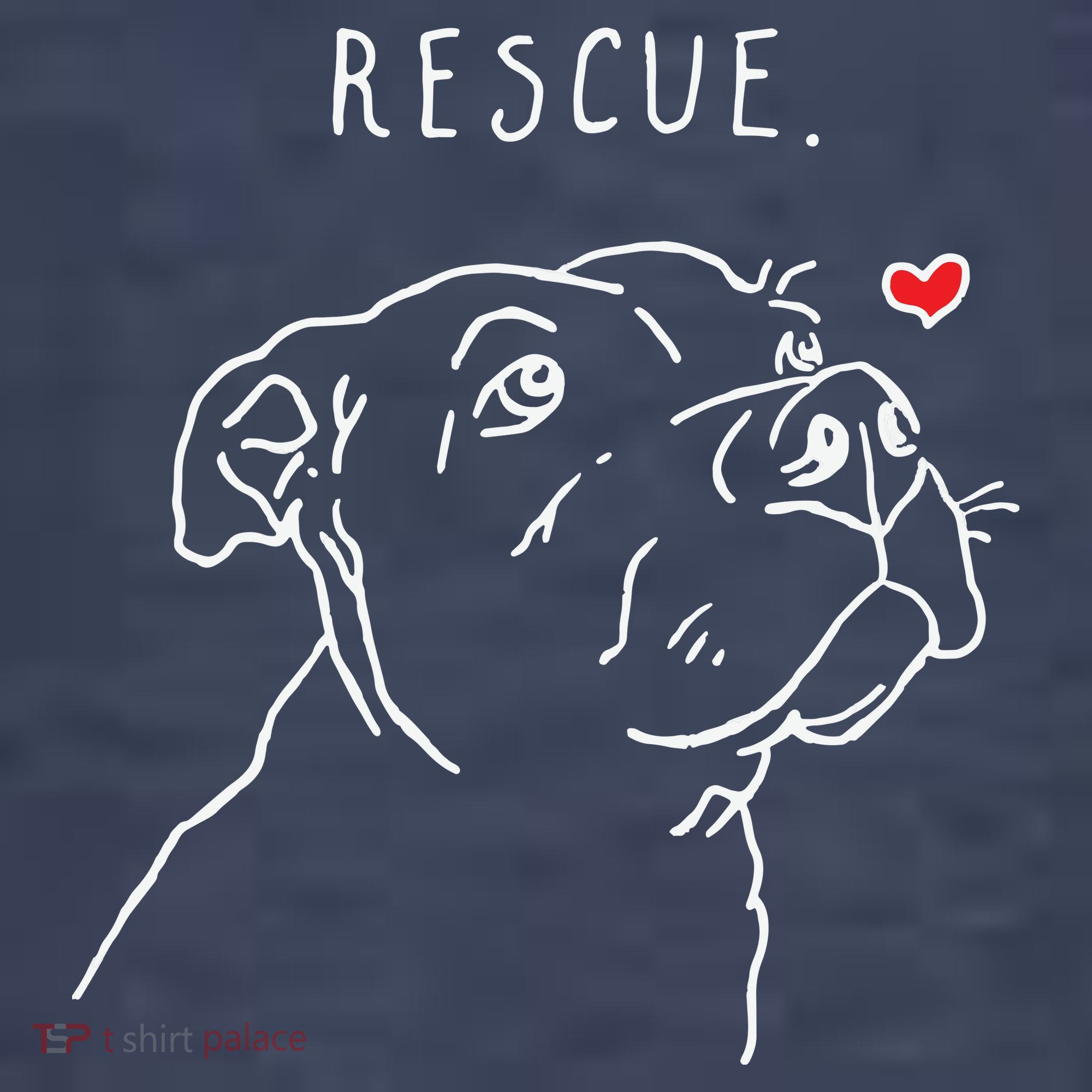 Rescue Dog Pitbull Drawing Rescue Mom Kids T-Shirt