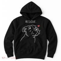 Rescue Dog, Pitbull Drawing, Rescue Mom, Adopt Don't Shop Hoodie thumb 0