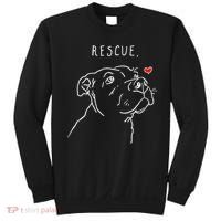 Rescue Dog, Pitbull Drawing, Rescue Mom, Adopt Don't Shop Sweatshirt thumb 0