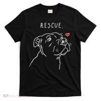 Rescue Dog, Pitbull Drawing, Rescue Mom, Adopt Don't Shop T-Shirt thumb 0