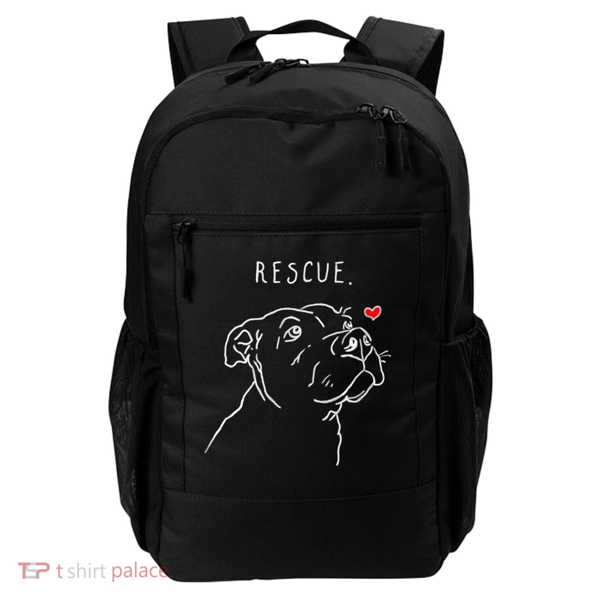 Rescue Dog, Pitbull Drawing, Rescue Mom, Adopt Don't Shop Backpack
