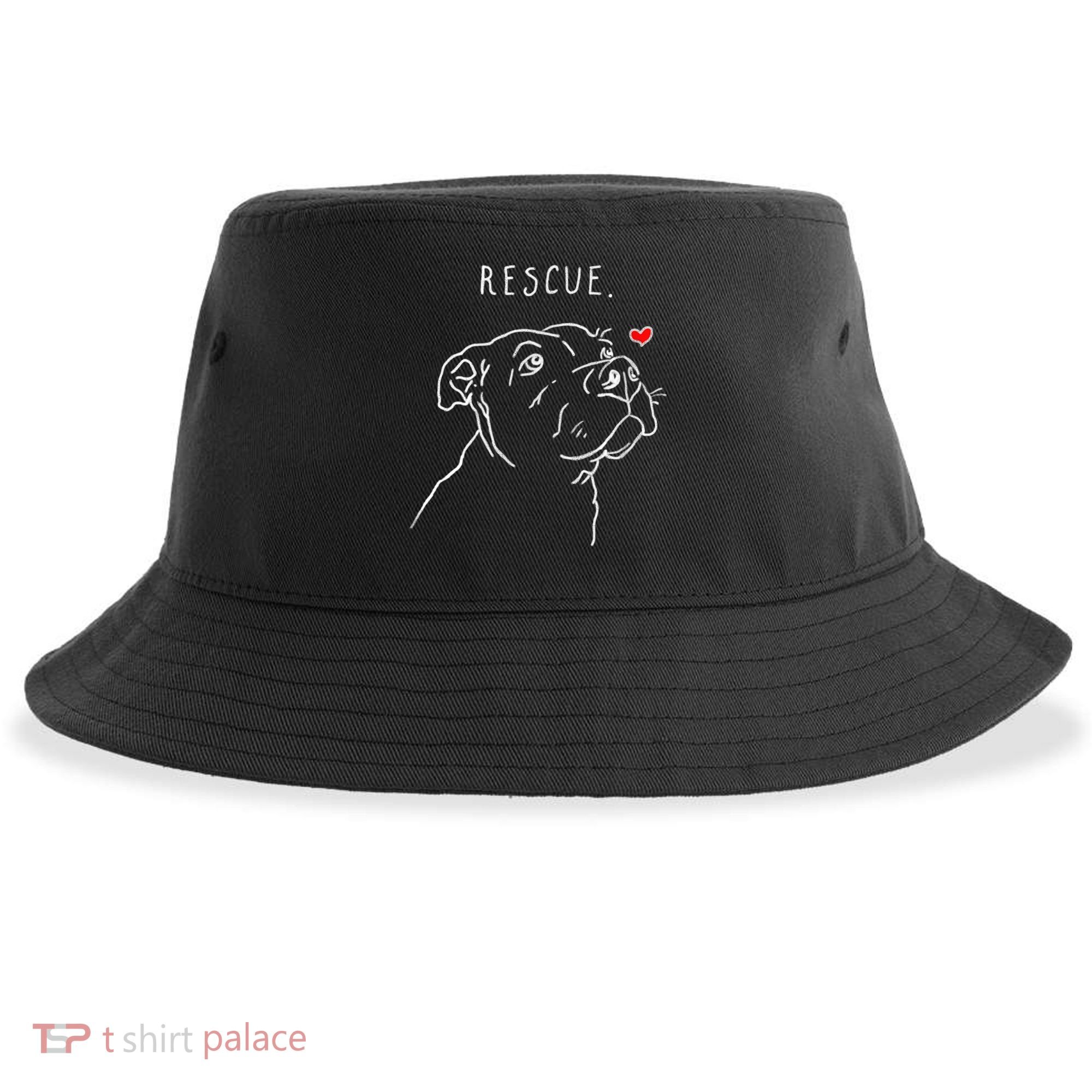 Rescue Dog, Pitbull Drawing, Rescue Mom, Adopt Don't Shop Sustainable Bucket Hat