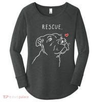 Rescue Dog, Pitbull Drawing, Rescue Mom, Adopt Don't Shop Women's Perfect Tri Tunic Long Sleeve Shirt thumb 0