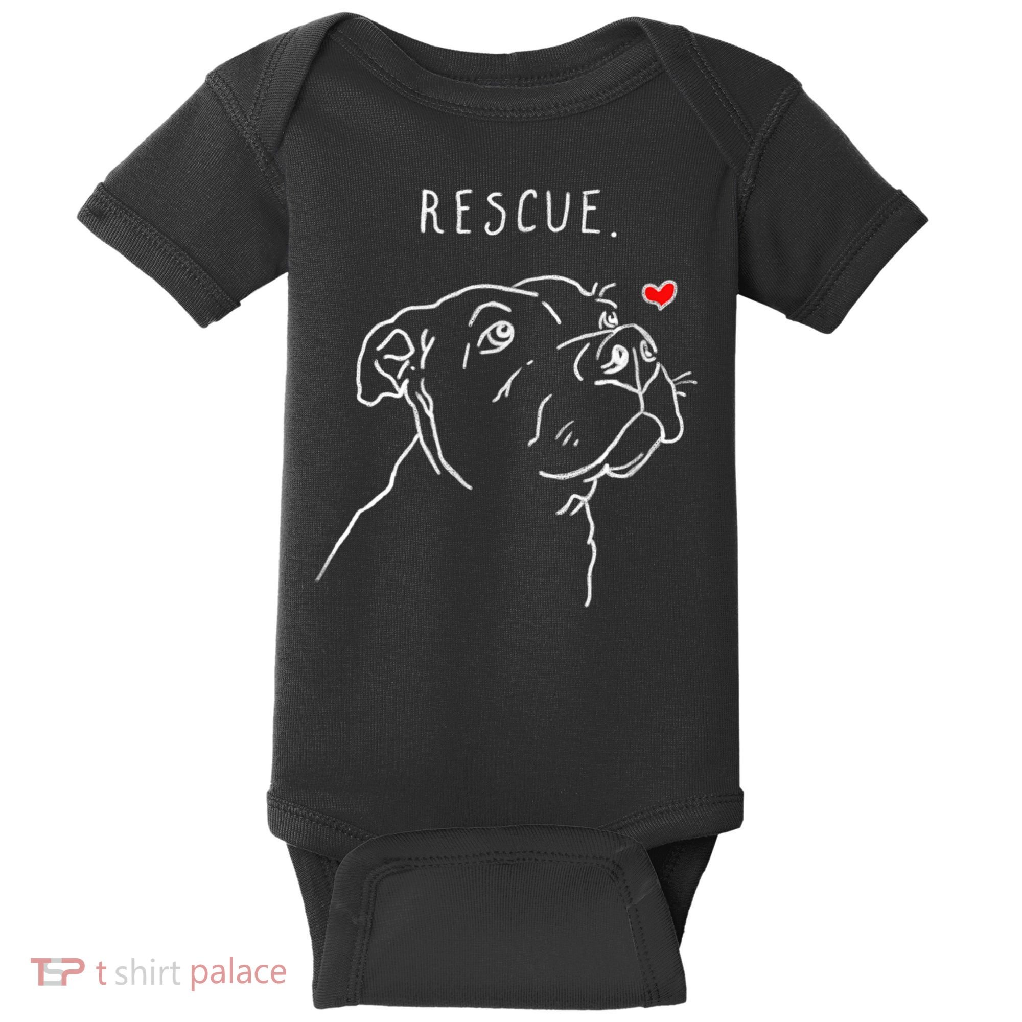Rescue Dog, Pitbull Drawing, Rescue Mom, Adopt Don't Shop Baby Bodysuit