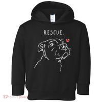 Rescue Dog, Pitbull Drawing, Rescue Mom, Adopt Don't Shop Toddler Hoodie thumb 0