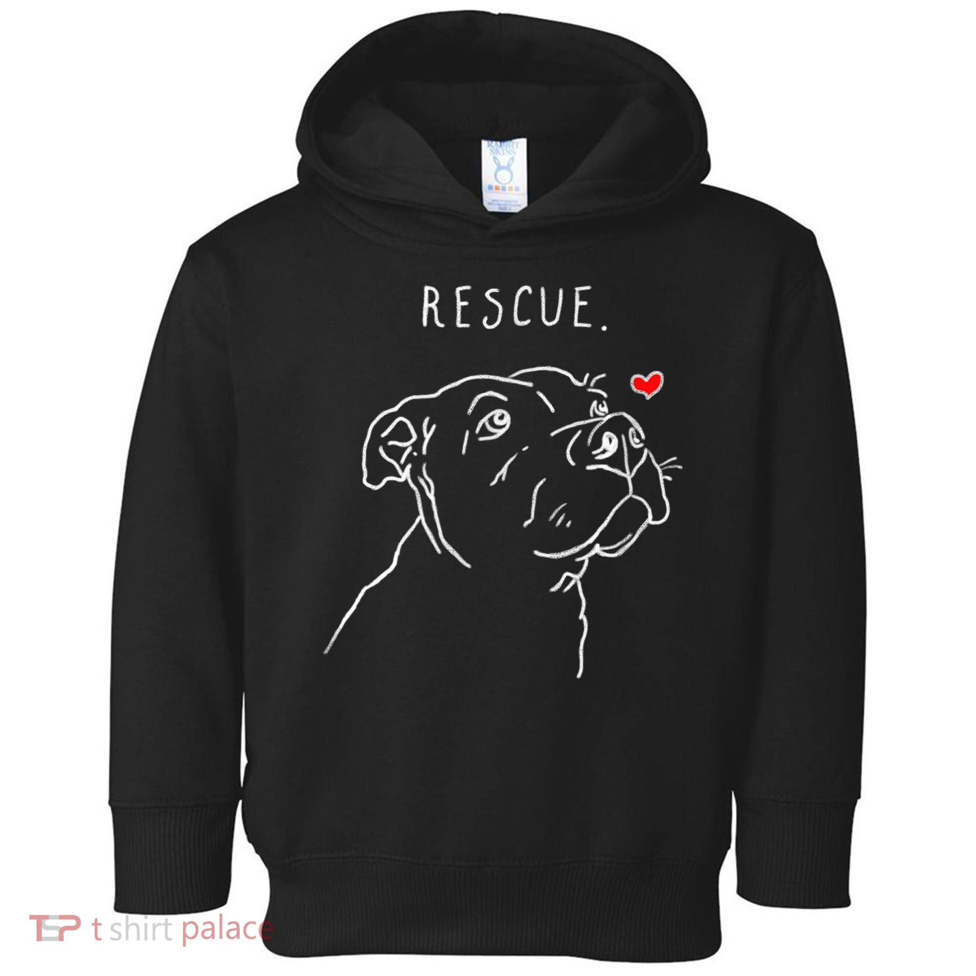 Rescue Dog, Pitbull Drawing, Rescue Mom, Adopt Don't Shop Toddler Hoodie