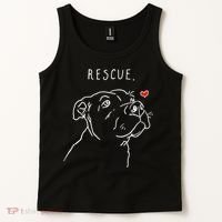 Rescue Dog, Pitbull Drawing, Rescue Mom, Adopt Don't Shop Tank Top thumb 2