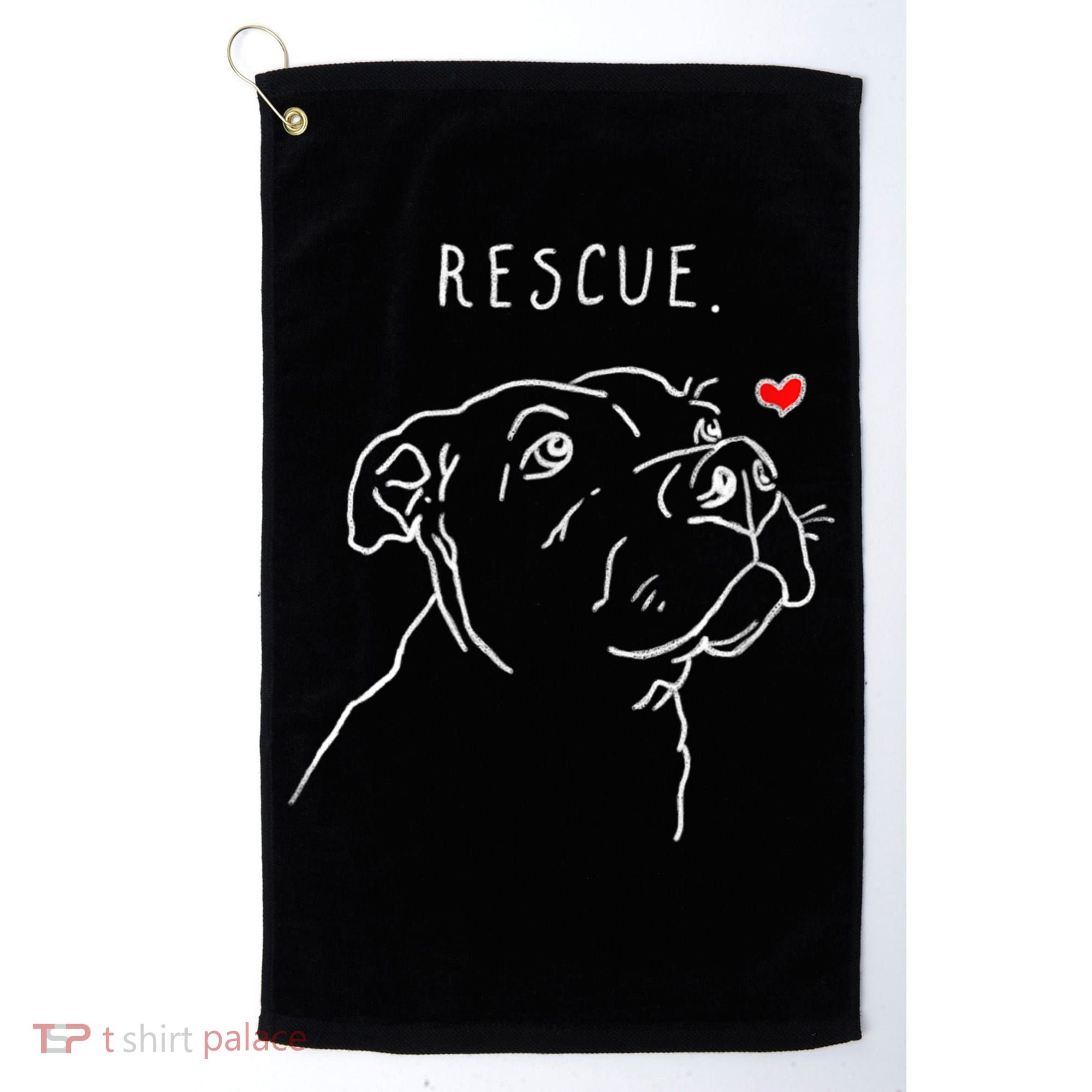 Rescue Dog, Pitbull Drawing, Rescue Mom, Adopt Don't Shop Golf Towel