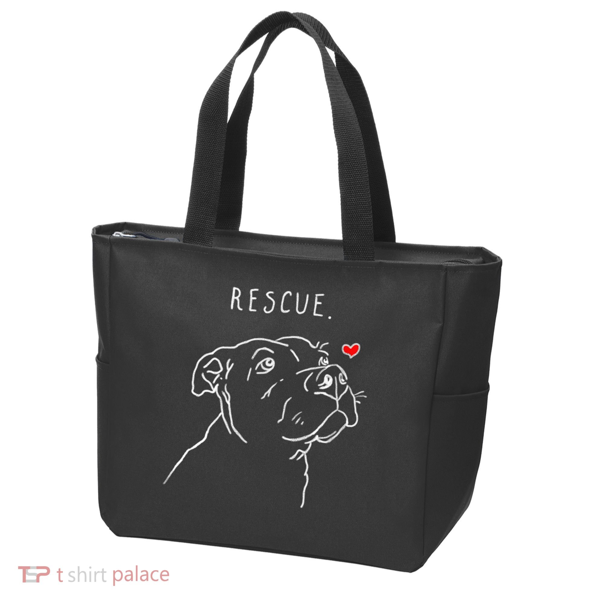 Rescue Dog, Pitbull Drawing, Rescue Mom, Adopt Don't Shop Tote Bag