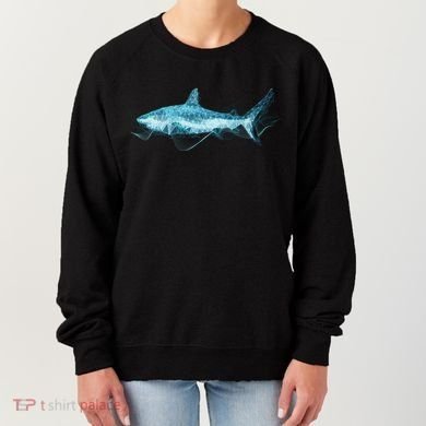 Retro Digital Polygon Shark Women's Sweatshirt