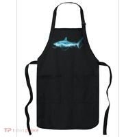 Retro Digital Polygon Shark Apron thumb 0