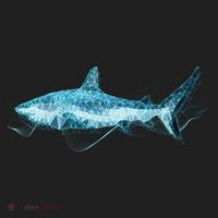 Retro Digital Polygon Shark Tumbler thumb 3
