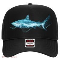 Retro Digital Polygon Shark Hat thumb 0