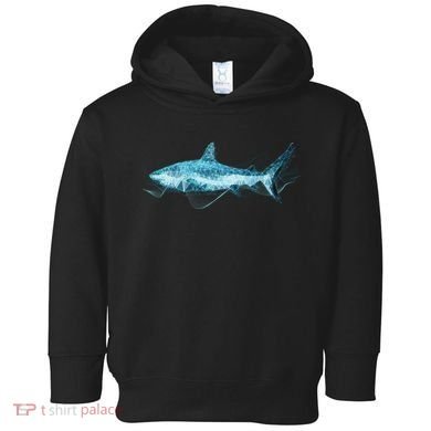 Retro Digital Polygon Shark Toddler Hoodie
